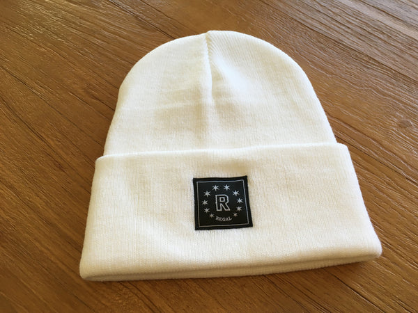 The "DAILY REGAL" Cuffed Beanie (WHITE)